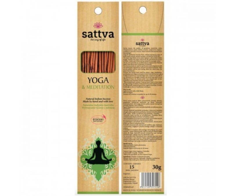 SATTVA AYURVEDA Kadzidełka INSENCE YOGA & MEDITATION 30G